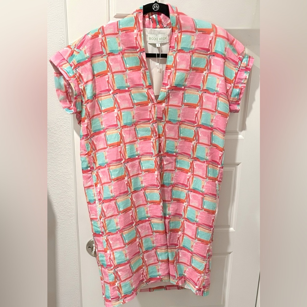 Brooke Wright Watercolor Check Dress